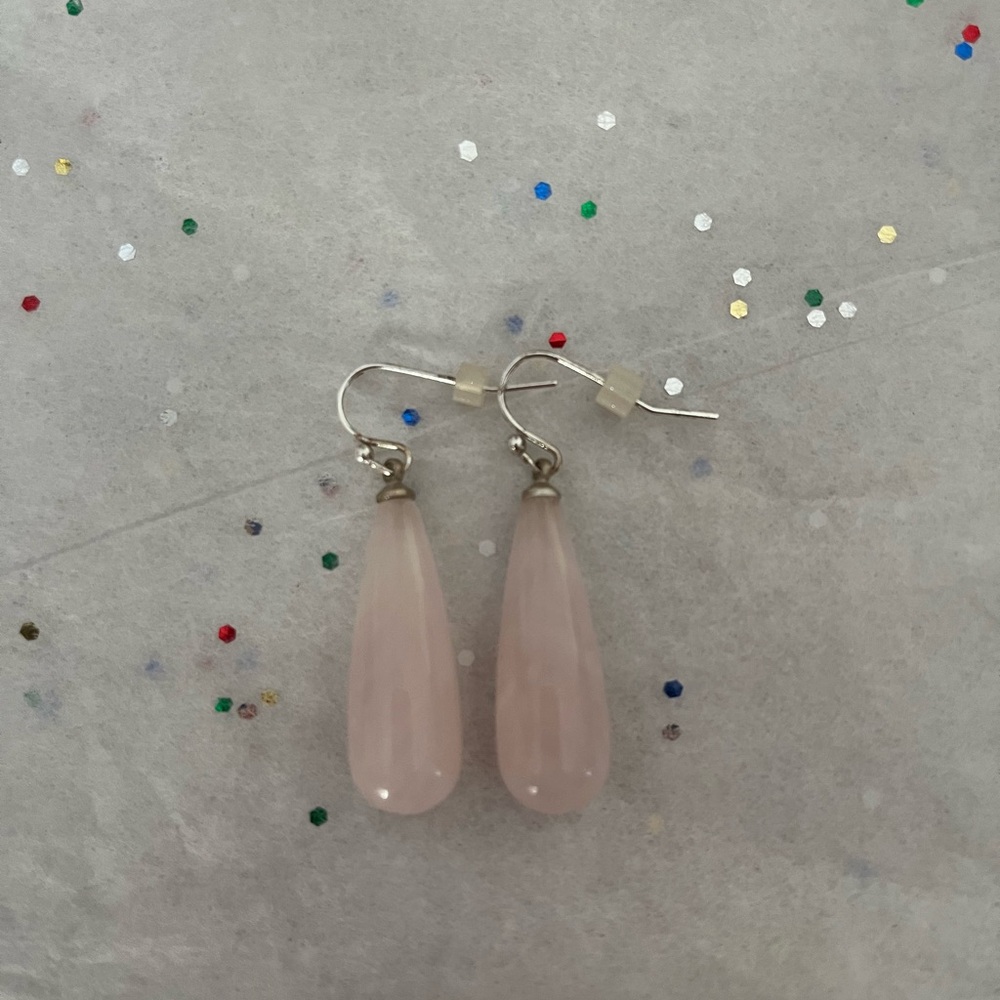 J. Jill Pink Earrings with Elongated Teardrop Design